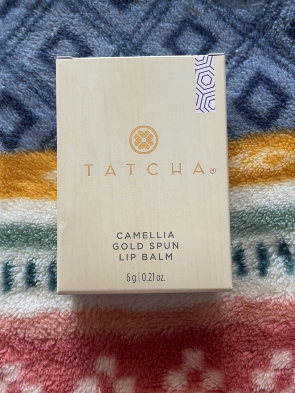 Tatcha Camellia Gold Spun Lip Balm — Ivory & Gold Packaging